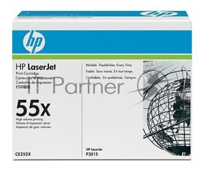 Картридж лазерный HP CE255X черный для LaserJet P3015/P3015d/P3015dn/P3015x 12500 стр.