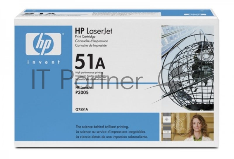 Картридж лазерный HP Q7551A черный для LJ P3005/M3035mfp/M3027mfp 6500 стр.