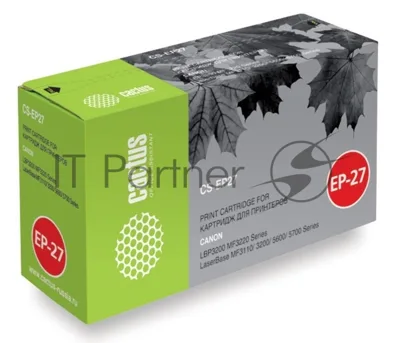 Картридж лазерный Cactus CS-EP27S черный (2500 стр.) для Canon LBP3200/MF3220/3110/3200/5600