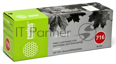 Картридж лазерный Cactus CS-C716BK черный (2300 стр.) для Canon i-Sensys MF8030/MF8030cn/MF8050/LBP 5050