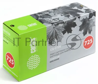 Картридж лазерный Cactus CS-C725S черный (1600 стр.) для Canon LBP 6000 i-Sensys 6000b i-Sensys