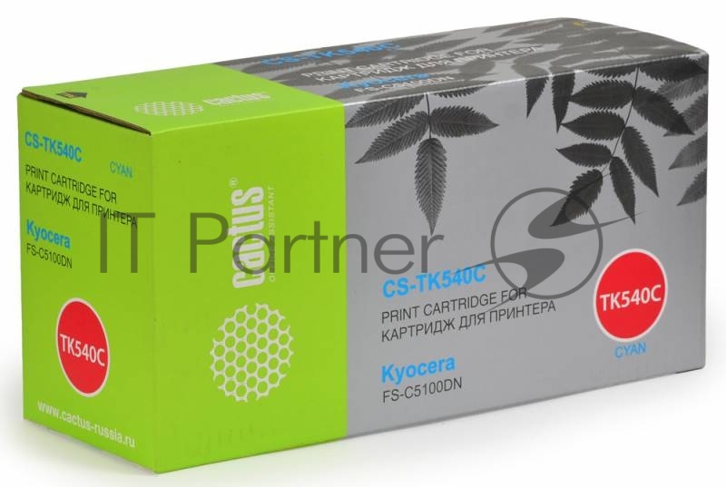 Картридж лазерный Cactus CS-TK540C голубой (4000 стр.) для Kyocera FS-C5100DN