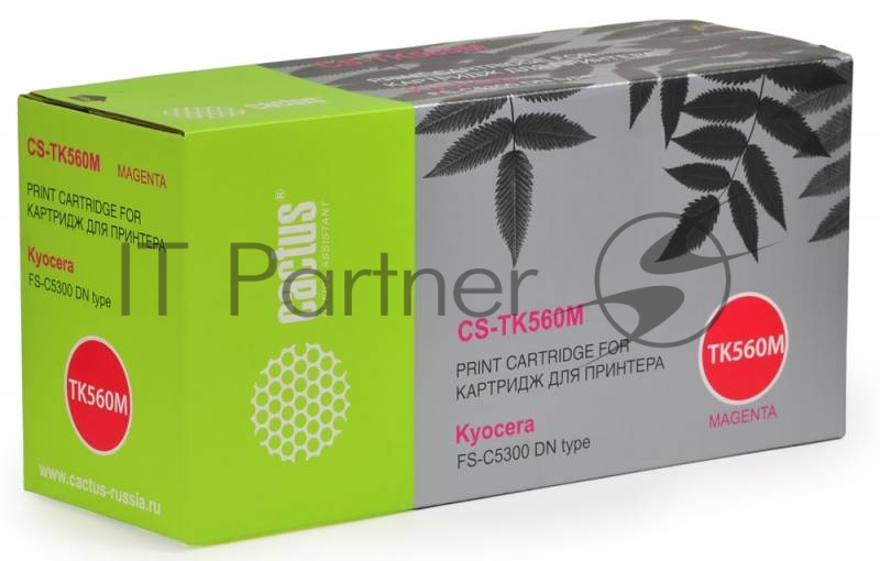 Картридж лазерный Cactus CS-TK560M пурпурный (10000 стр.) для Kyocera FS-C5300 DN type