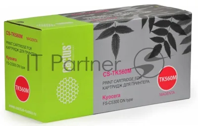 Картридж лазерный Cactus CS-TK560M пурпурный (10000 стр.) для Kyocera FS-C5300 DN type