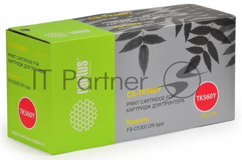 Картридж лазерный Cactus CS-TK560Y желтый (10000 стр.) для Kyocera FS-C5300DN