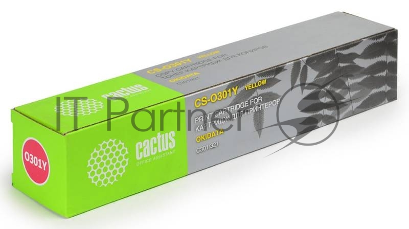Картридж лазерный Cactus CS-O301Y желтый (1500 стр.) для OKI C301/321
