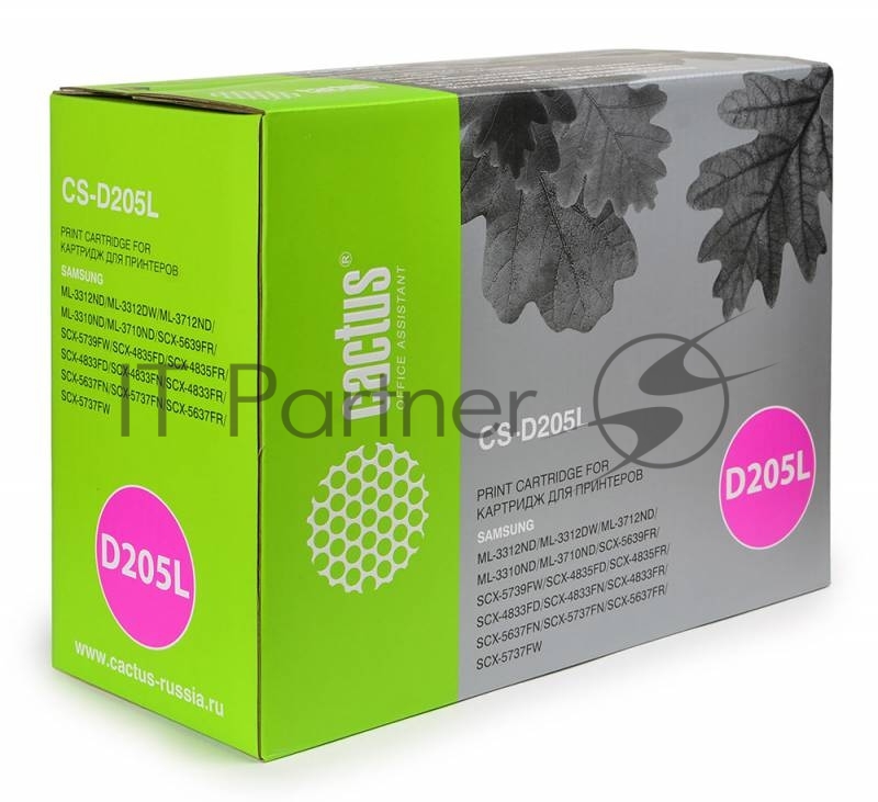 Картридж лазерный Cactus CS-D205L черный (5000 стр.) для Samsung ML-3310/3710/SCX-5637/4833