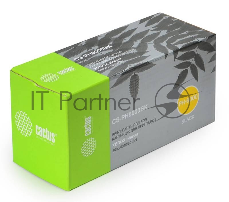 Картридж лазерный Cactus CS-PH6000BK (106R01634) черный (2000 стр.) для Xerox 6000/6010