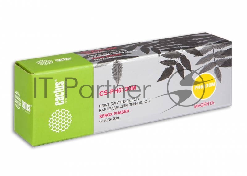 Картридж лазерный Cactus CS-PH6130M (106R01283) пурпурный (1900 стр.) для Xerox 6130/6130n