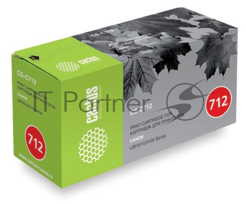 Картридж лазерный Cactus CS-C712S черный (1500 стр.) для Canon LBP-3010/LBP-3100