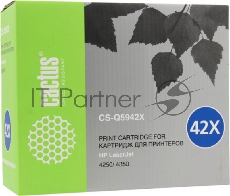 Картридж лазерный Cactus CS-Q5942X черный (20000 стр.) для HP 4250/4350