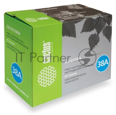 Тонер Картридж Cactus CS-Q1338A черный для HP 4200/4200DTN/4200LN/4200N/4200TN (13000 стр.)