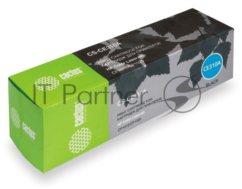 Картридж лазерный Cactus CS-CE310A черный (1200 стр.) для HP Color LaserJet CP1012Pro/CP1025Pro
