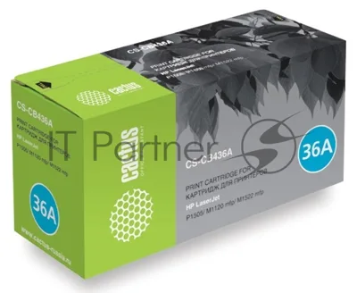 Картридж лазерный Cactus CS-CB436AS (тип CB436A) черный (2000 стр.) для HP LaserJet P1505/M1120 mfp/M1522 mfp