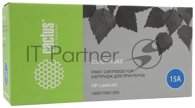 Картридж лазерный Cactus CS-C7115AS черный (2500 стр.) для для принтеров HP LaserJet 1000/1005/1200