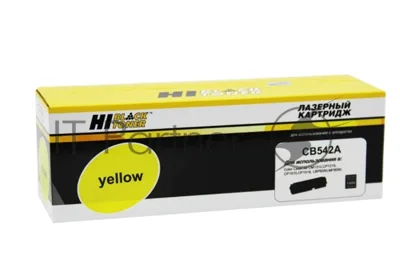 Расходные материалы Hi-Black CB542A/CE322A Картридж для CLJ CM1300/CM1312/CP1210/CP1525/CM1415, CB542A, Y, (1400стр.) с чипом, New