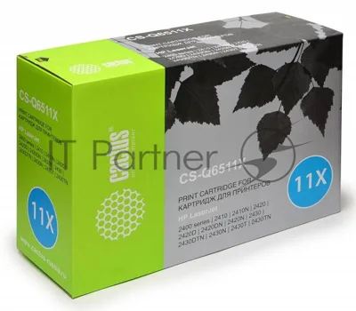 Картридж лазерный Cactus CS-Q6511X черный (12000 стр.) для HP LaserJet 2410/2420/2420DN/2430