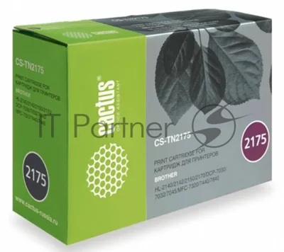 Картридж лазерный Cactus CS-TN2175S черный (2600 стр.) для Brother HL-2140/2150/2170