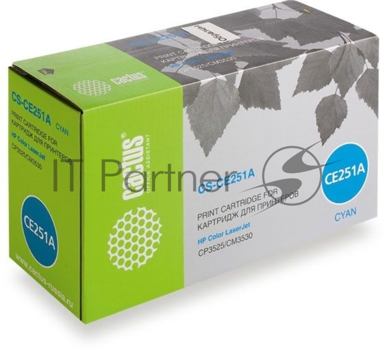 Картридж лазерный Cactus CS-CE251A голубой (7000 стр.) для HP Сolor LaserJet CP3525/CM3530