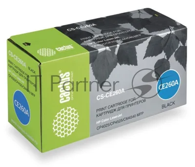 Картридж лазерный Cactus CS-CE260A черный (8500 стр.) для HP Сolor LaserJet CP4025/CP4525/CM4540