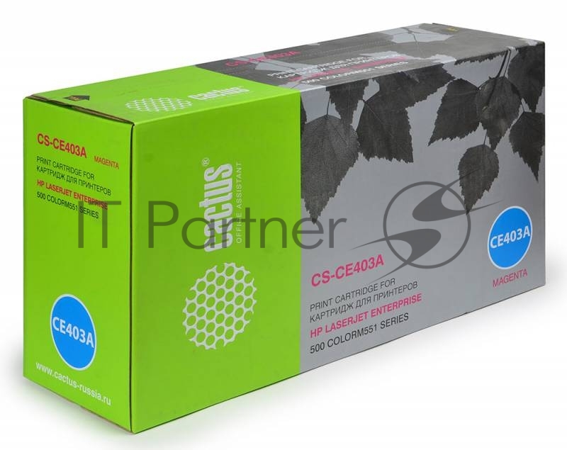 Картридж лазерный Cactus CS-CE403A пурпурный (6000 стр.) для HP CLJ Color M551 series