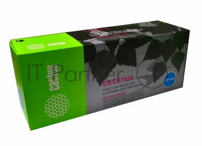 Картридж лазерный Cactus CS-CE743A пурпурный (7300 стр.) для HP CLJ CP5220/CP5221/CP5223/CP5225/CP5227/CP5229
