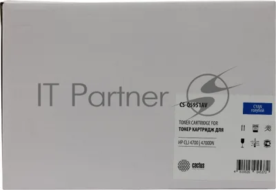 Картридж лазерный Cactus CS-Q5951A голубой (10 000 стр.) для HP Color LaserJet 4700