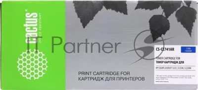 Картридж лазерный Cactus CS-CE741A голубой (7300 стр.) для HP CLJ CP5220/CP5221/CP5223/CP5225/CP5227/CP5229