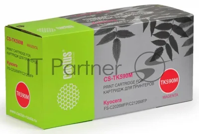 Картридж лазерный Cactus CS-TK590M пурпурный (5000 стр.) для Kyocera FS-C2026MFP/C2126MFP/C2526MFP/C2626MFP/C5250DN