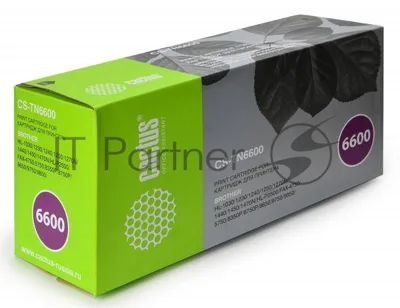 Картридж лазерный Cactus CS-TN6600 черный (6000 стр.) для Brother HL-1030/1230/1240/1250/1270N/1440/1450/1470N