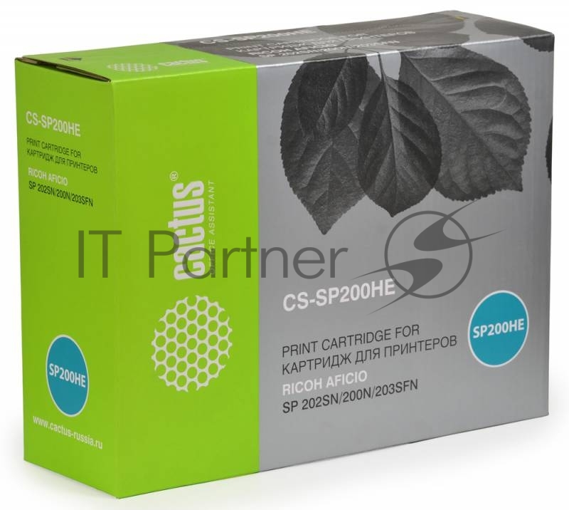 Картридж лазерный Cactus CS-SP200HE черный (2600 стр.) для Ricoh SP 202SN/200N/203SFN