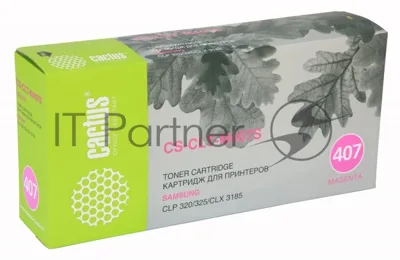 Картридж лазерный Cactus CS-CLT-M407S пурпурный (1000 стр.) для Samsung CLP320/320n/325/CLX3185/3185n/3185fn