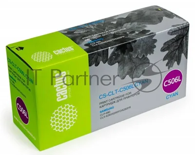 Картридж лазерный Cactus CS-CLT-C506L голубой (3500 стр.) для Samsung CLP 680; CLX 6260/6260FD/6260FR