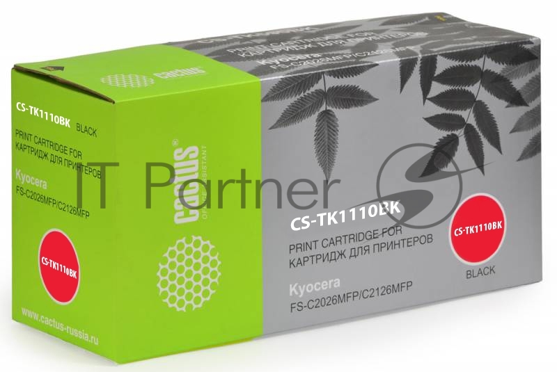 Картридж лазерный Cactus CS-TK1110BK черный (2500 стр.) для Kyocera Mita FS 1020MFP/1040/1120MFP