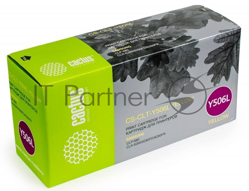Картридж лазерный Cactus CS-CLT-Y506L желтый для Samsung CLP 680; CLX 6260/6260FD/6260FR (3500 стр.)