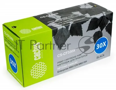 Картридж лазерный Cactus CS-CF330X черный (20500 стр.) для HP Color LaserJet M651dn/M651n/M651xh