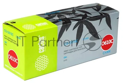Картридж лазерный Cactus CS-O610C голубой (6000 стр.) для Oki C610 series
