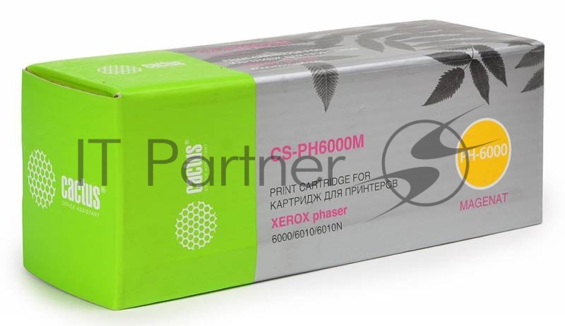 Картридж лазерный Cactus CS-PH6000M (106R01632) пурпурный (1000 стр.) для Xerox 6000/6010