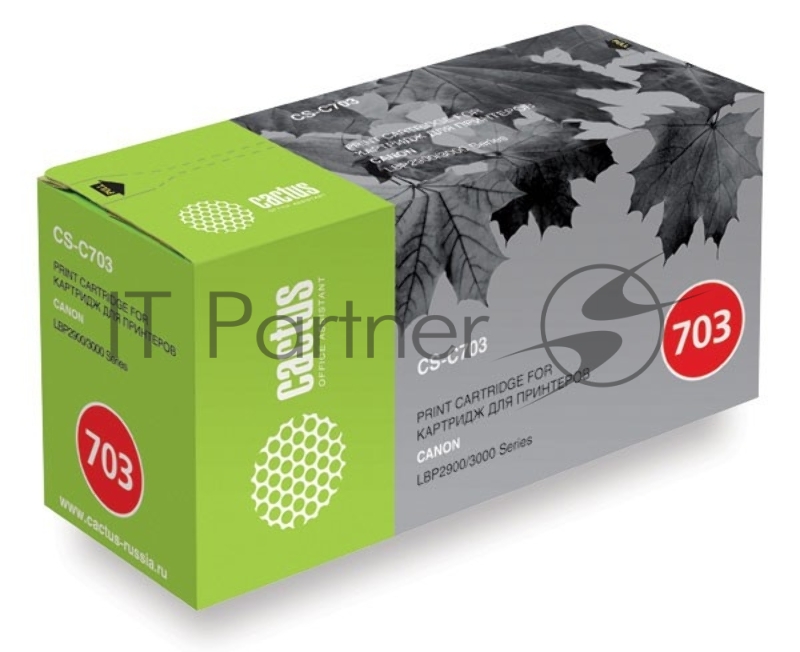 Картридж лазерный Cactus CS-C703 черный (2000 стр.) для Canon LBP2900/LBP3000