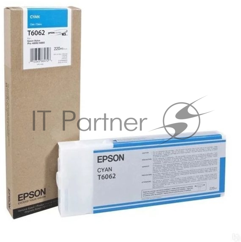 Картридж струйный Epson C13T606200 голубой (220 мл) для Stylus Pro 4800/4880