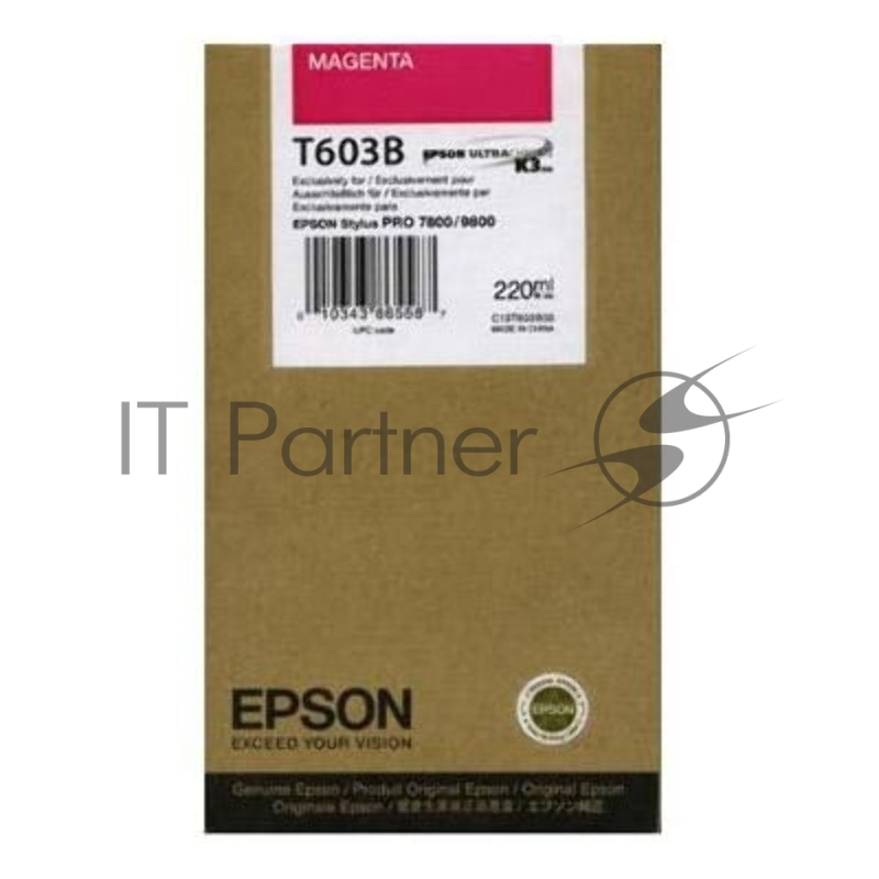 Картридж струйный Epson C13T603B00 пурпурный (220 мл) для Epson St Pro 7800/9800