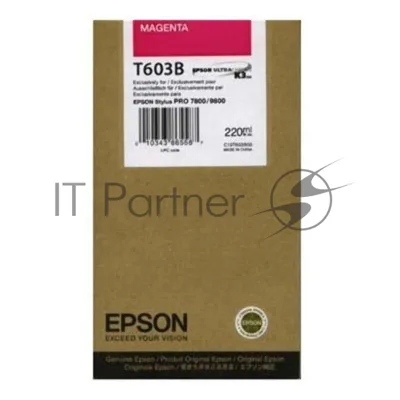 Картридж струйный Epson C13T603B00 пурпурный (220 мл) для Epson St Pro 7800/9800