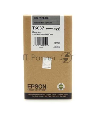 Картридж струйный Epson C13T603700 серый (220 мл) для Epson St Pro 7800/9800/7880/9880