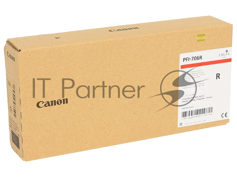 Картридж струйный Canon PFI-706 R красный для iPF8400/9400 (6687B001)
