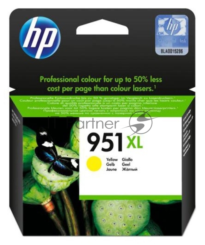 Картридж струйный HP 951XL CN048AE желтый для HP OJ Pro 8100/8600 (1500 стр.)