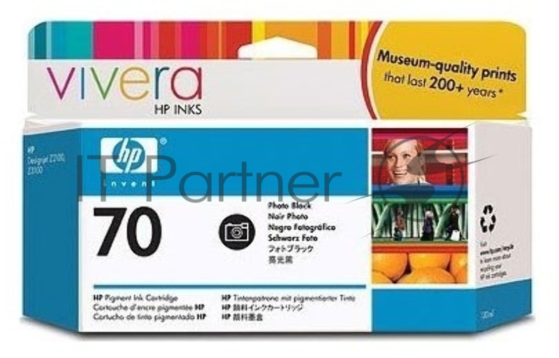 Картридж струйный HP №70 C9449A фото черный для HP DJ Z2100/Z3100 (130мл)