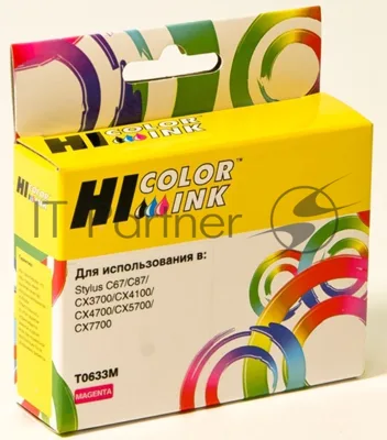 Картридж Epson Stylus C67/87/CX3700/4100/4700 (Hi-black) new, C13T06334A, M