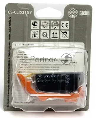 Картридж струйный Cactus CS-CLI521GY серый (8,4 мл) для Canon MP980/MP990