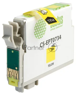 Картридж струйный Cactus CS-EPT0734 (T0734) желтый (11,4 мл) для Epson Stylus С79/C110/СХ3900/CX4900/CX5900/CX7300/CX8300/CX9300