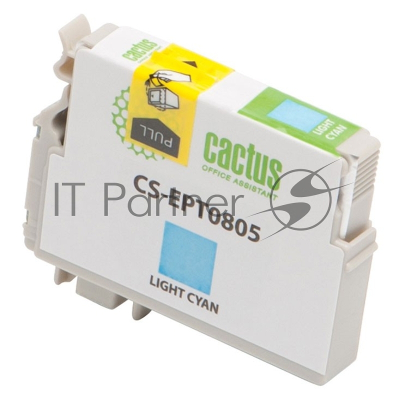Картридж струйный Cactus CS-EPT0805 светло-голубой (11,4 мл) для Epson Stylus Photo P50/PX650/PX660/PX700/PX700W/PX710/PX710W/PX720/PX720WD/PX800/PX800FW/PX810/PX810FW/PX820/PX820FWD/R265/R285/R360/RX560/RX585/RX685